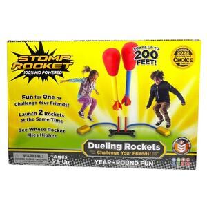 Stomp Rocket Dueling Rockets Launch Set New Unused Damaged Box Kids Outdoor